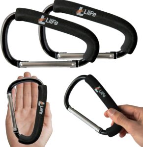LilFe Stroller Hooks, 6.7 Large Stroller Clip