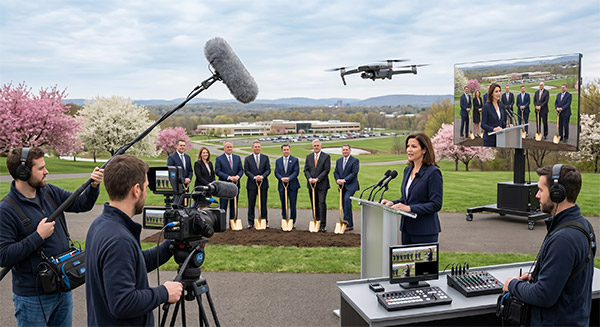 Q2 Groundbreakings and Outdoor Corporate Events: Why You Need More Than an Internal Camera Crew